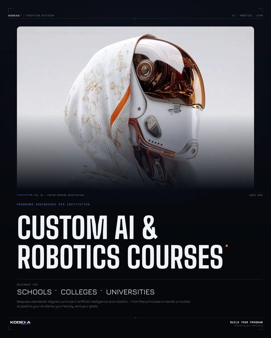 Custom AI & Robotics courses for schools, colleges, universities