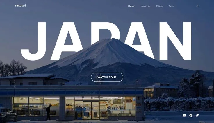Japan travel landing page website
